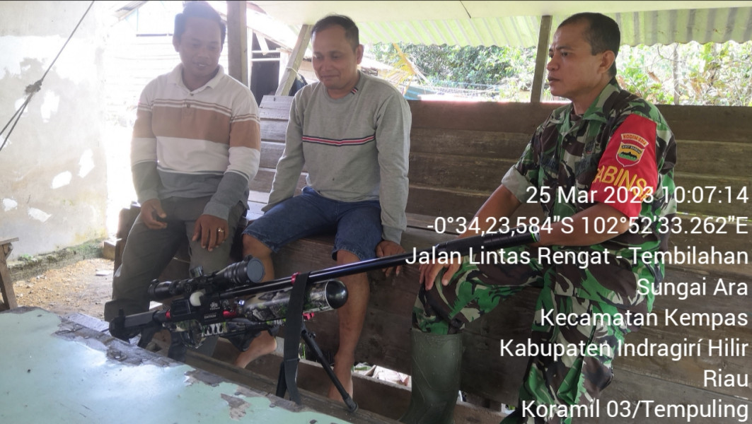 Komsos Babinsa Koramil 03/Tpl Ajak Pemuda Ciptakan Keamanan dan Ketertiban dibulan Suci Ramadhan