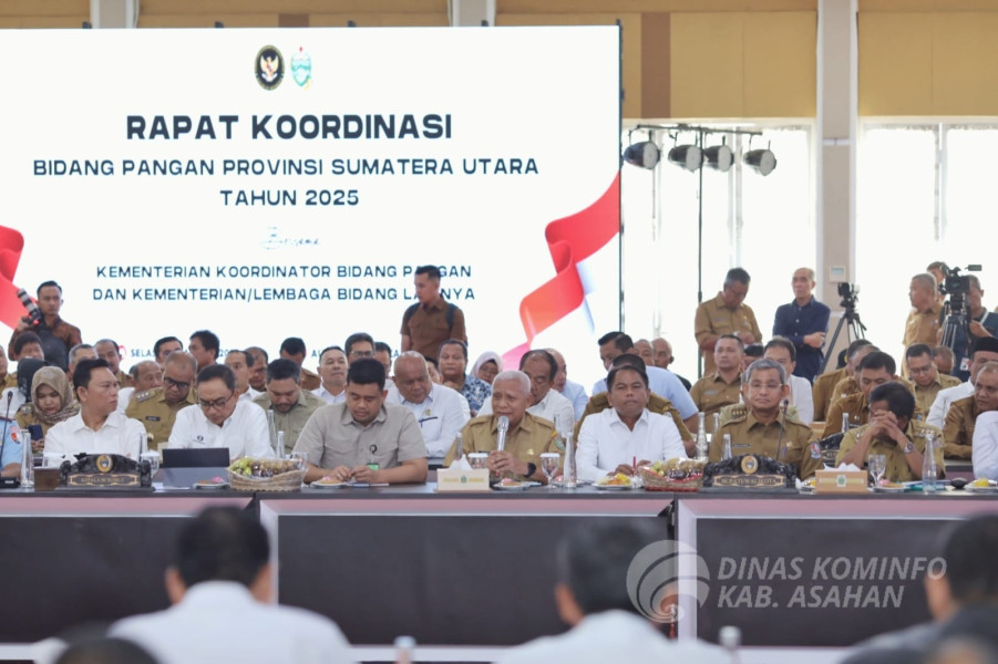 Bupati dan Wakil Bupati Asahan Ikuti Rakor Bidang Pangan Provinsi Sumatera Utara Bersama Menteri Kordinator Bidang Pangan Indonesia