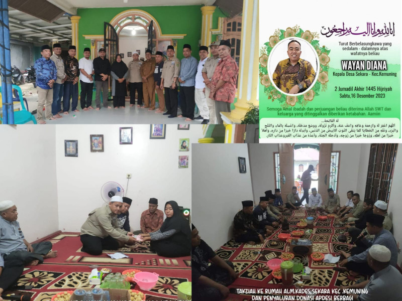 APDESI:Kekompakan Para Kades Se-Inhil Beri Empati Sambung Rasa Untuk Almarhum Wayan Diana Kades Sekara