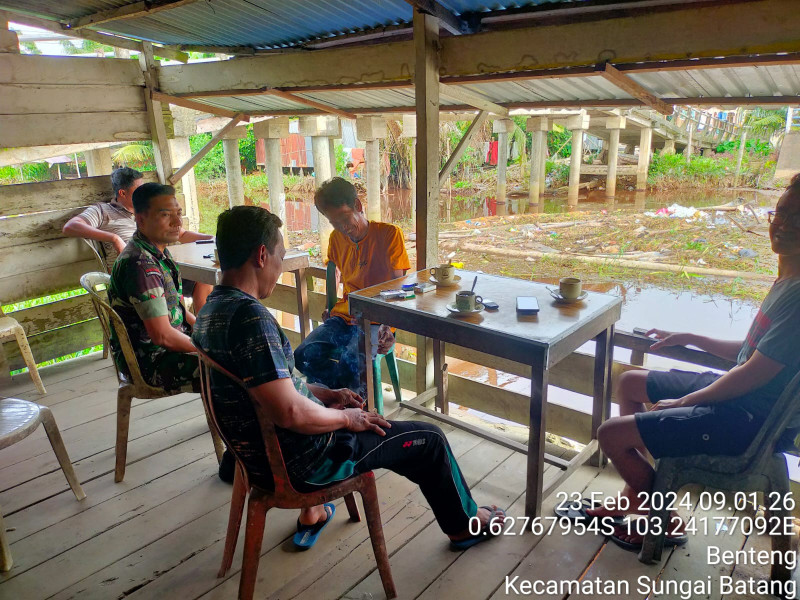 Peduli Terhadap Lingkungan, Koramil 07/Reteh Himbau Untuk Hindari Narkoba di Binaan