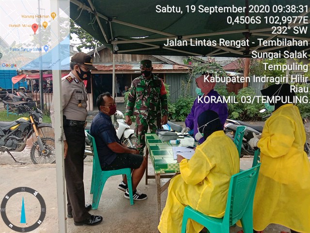 Patroli Bersekala Besar,  Tiem Gugus Tugas Kec Tempuling Berikan  Sanksi Pada Pelanggar Prokes Covid