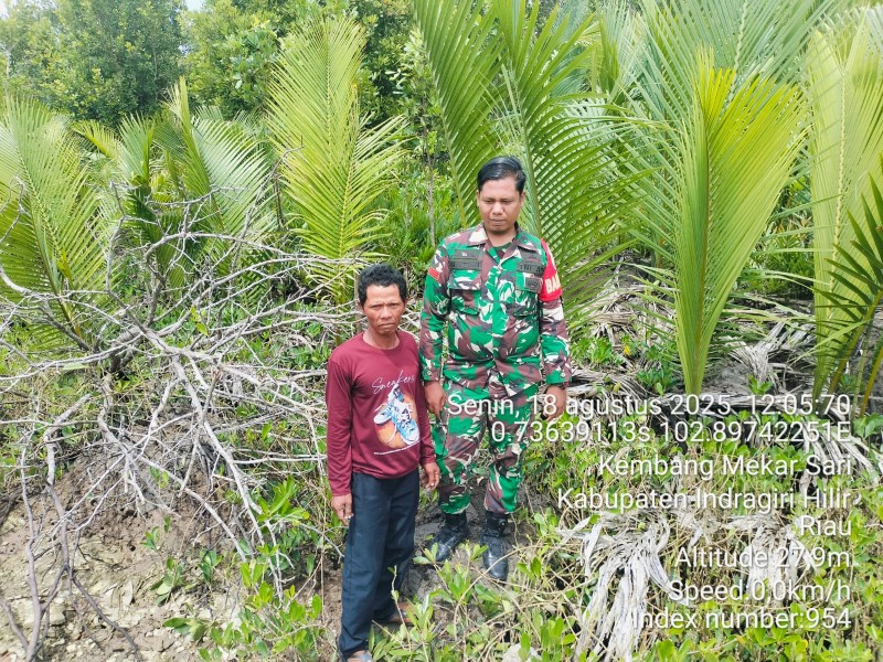 Babinsa Koramil 04/KDR Berkomitmen untuk Terus Lakukan Pencegahan Karhutla