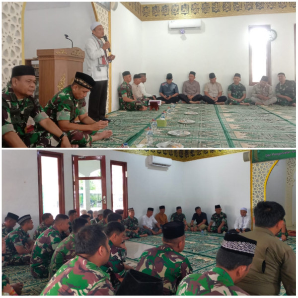 Anggota Koramil 03/Tpl Hadiri Peringatan Isra' Mi'raj Yang Di Gelar Kodim 0314/Inhil