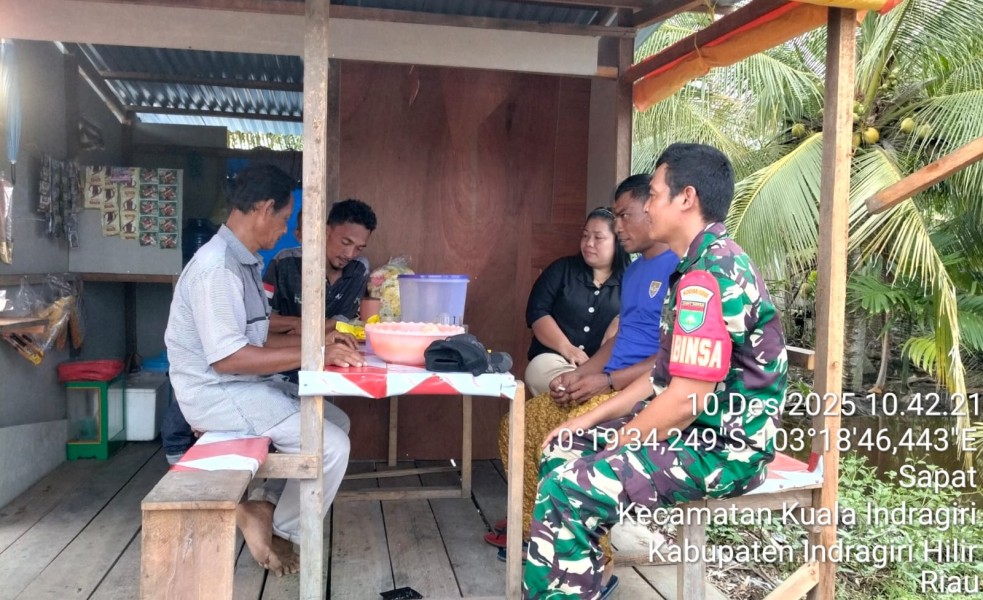 Babinsa Koramil 04/Kuindra Berikan Himbau Masyarakat Jaga Keamanan dan Ketentraman