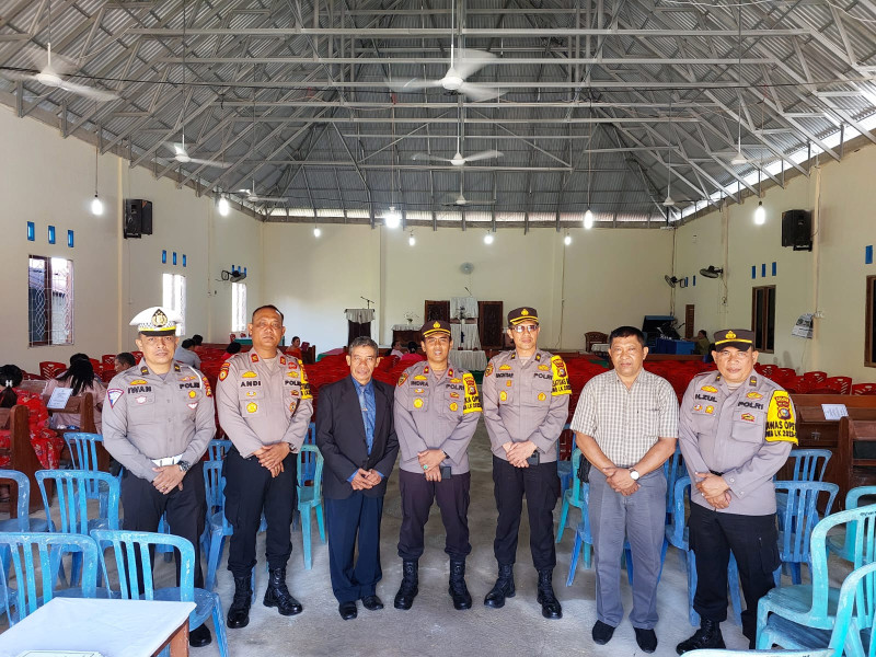 Pengamanan Kenaikan Yesus Kristus, Polres Inhil Cek Tempat Ibadah
