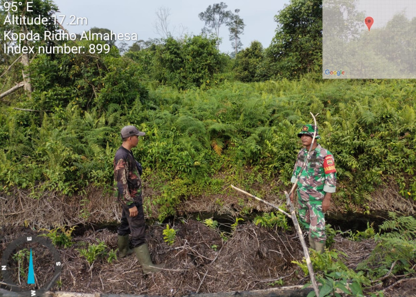 Babinsa 05/Gas Kopda Ridho Lakukan Patroli dan Antisipasi Karhutla