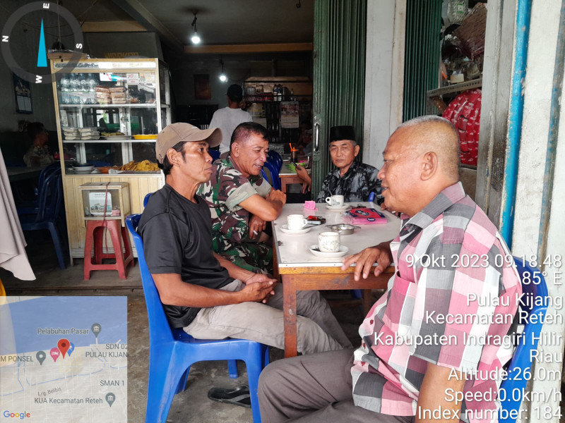 Koramil 07/Reteh Saling Memberikan Informasi Terkait Kamtibmas dan Larangan Membakar Lahan