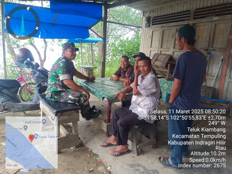 Hadapi Bulan Suci Ramadhan, Babinsa Koramil 03/Tempuling Tingkatkan Toleransi Beragama