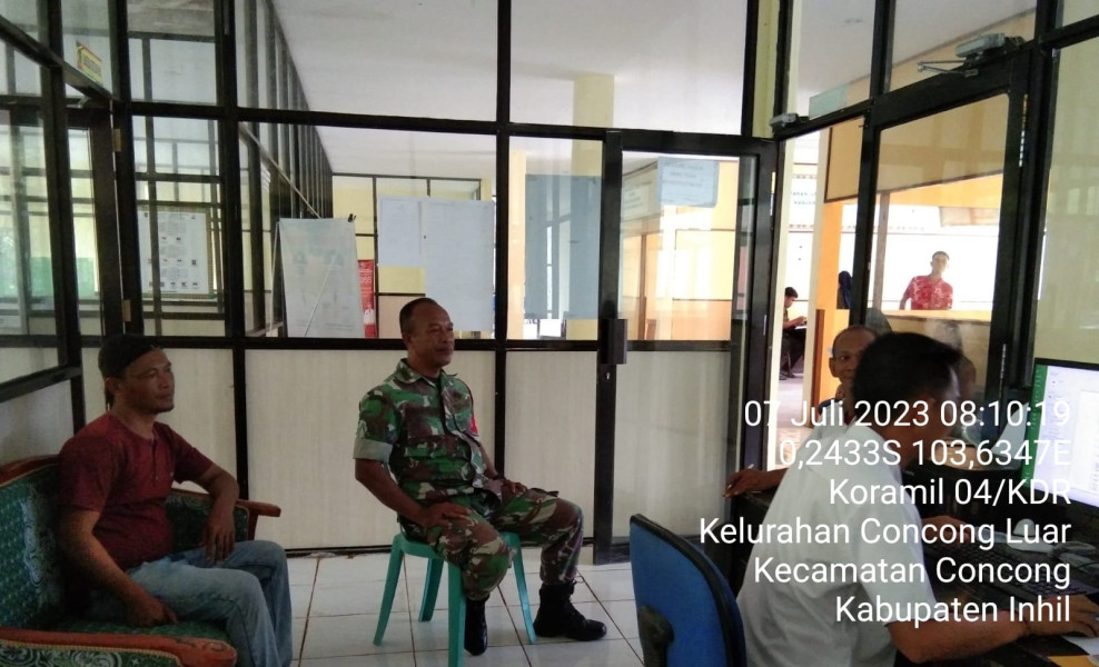 Tingkatkan Tapi Silaturahmi Bersama Babinsa Koramil 04/Kdr Dengan Staf Pemerintahan