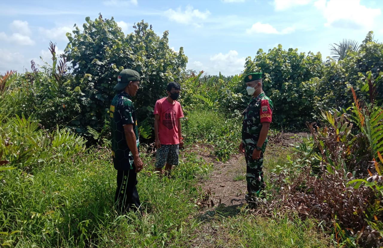 Babinsa Koramil 04/Kuindra Bersama Masyarakat Adakan Patroli Rutin dan Sosialisasi Karlahut