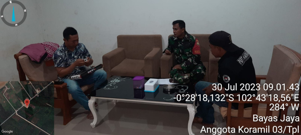 Melalui Giat Komsos Babinsa 03/Tpl Ciptakan Situasi Yang Baik Dengan Warga Binaan