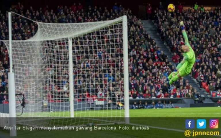 5 Penyelamatan Ter Stegen Bikin Barcelona Terhindar dari Kekalahan