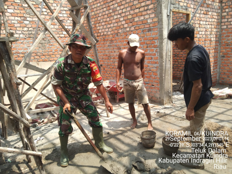 Jalin Kebersamaan dan Kerjasama, Babinsa Koramil 04/Kuindra Ciptakan Kekompakan Antara Sesama