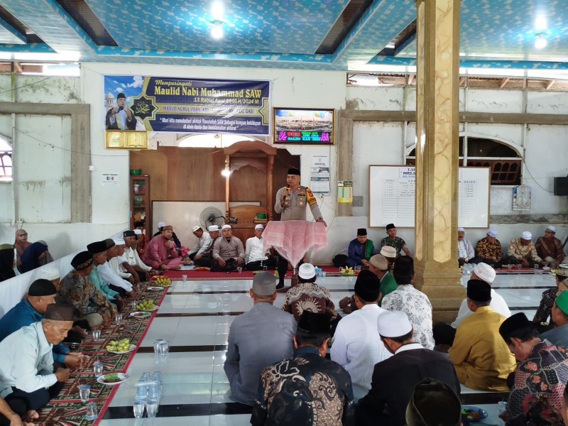 Hadiri Peringatan Maulid Nabi Muhammad SAW, Ini Pesan Kapolsek Gas