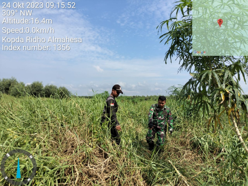 Antisipasi Karhutla, Bhabinsa 05/Gas Kopda Ridho Lakukan Patroli