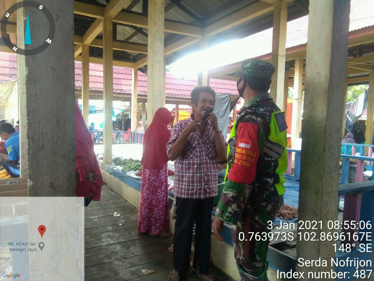 Serda Nofrijon Terus Lakukan Penegakan Prokes di Kuala Keritang
