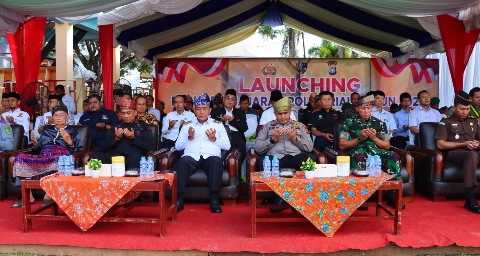 Cegah Kejahatan, Polres Inhu Launching Polisi RW di Danau Raja