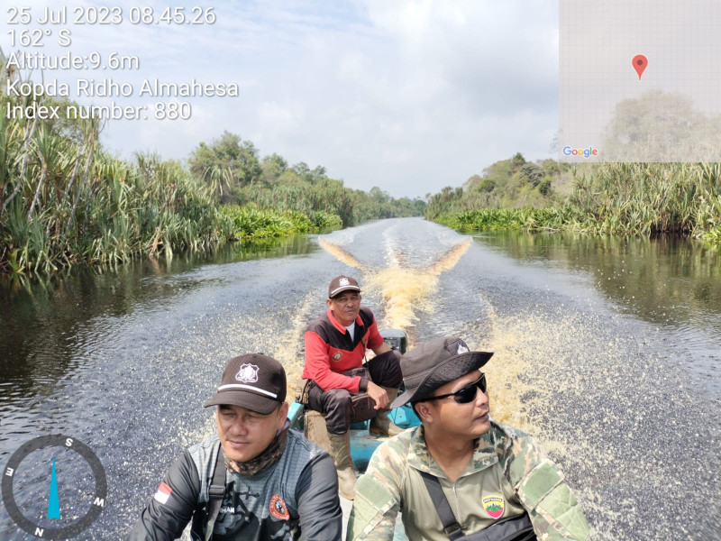 Bhabinsa Koramil 05/GAS Kopda Ridho Almahesa Upayakan Patroli Rutin Di lahan Terbuka Area PT.MSK