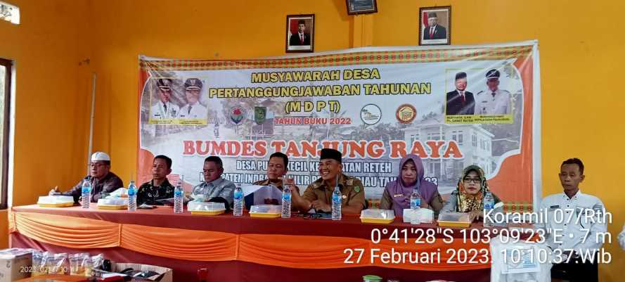 Babinsa Desa Pulau Kecil Lakukan Musyawarah Pertanggungjawaban Tahunan Desa