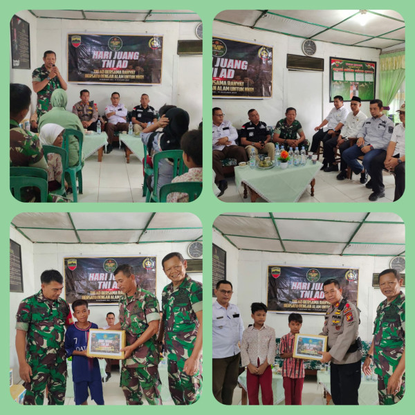 Giat Bakti Sosial, Babinsa Koramil 07/Reteh Laksanakan Santunan Dalam Rangka Hari Juang TNI-AD Tahun 2023