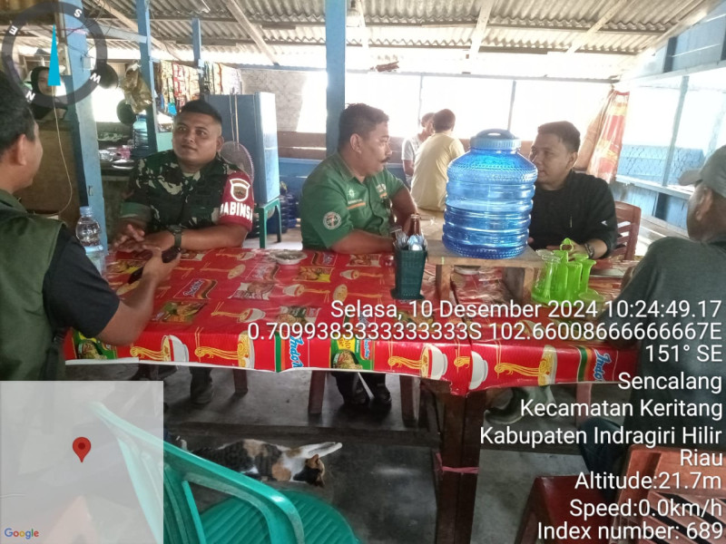 Babinsa Desa Nyiur Permai Gelar Komsos dengan Warga Binaan