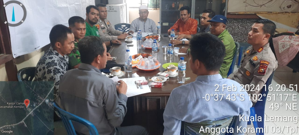 Babinsa Koramil 03/Tpl Hadiri Rapat Koordinasi Distribusi Logistik Pemilu Tahun 2024, Ini Pesannya