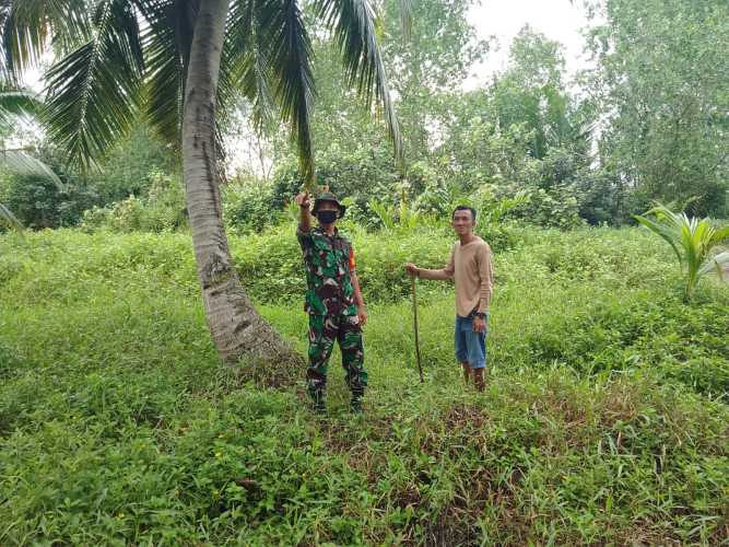 Babinsa Koramil 04/Kuindra Patroli Karhutla Bersama MPA