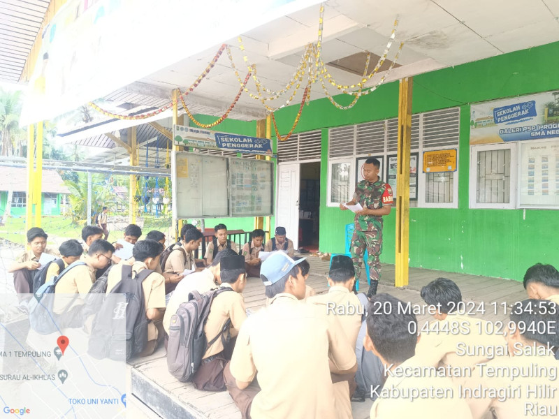 Babinsa Koramil 03/Tpl Lakukan Sosialisasi Dalam Rangka Rekrutmen Tamtama PK TNI AD Tahun 2024