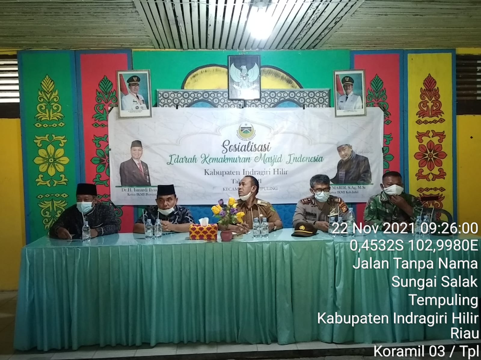 Babinsa 03/Tempuling Hadiri Sosialisasi Idarah Kemakmuran Masjid Indonesia Inhil