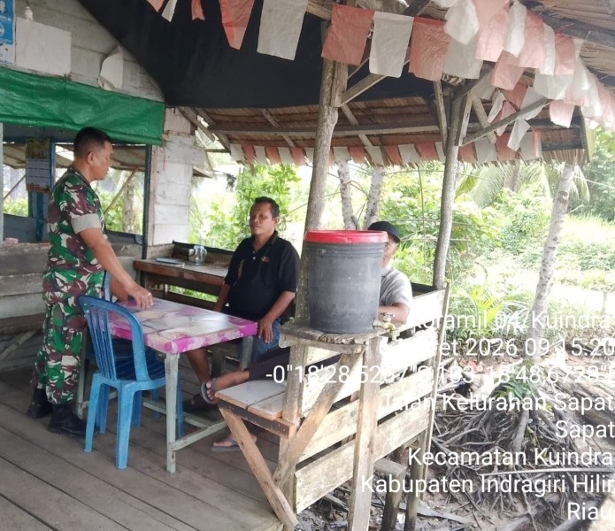 Masyarakat Kelurahan Sapat Apresiasi Komsos Babinsa Koramil 04/Kuindra