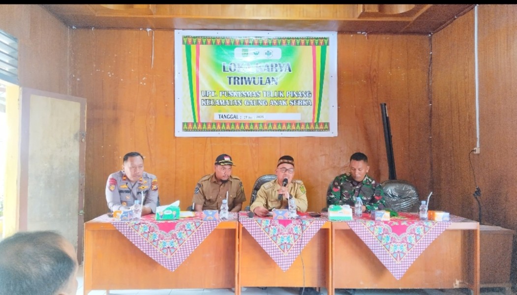 Babinsa Koramil 05/Gas: Jaga Kesehatan dan Keselamatan Masyarakat melalui Kegiatan Lokakarya Triwulan Lintas Sektor Puskesmas Gaung Anak Serka