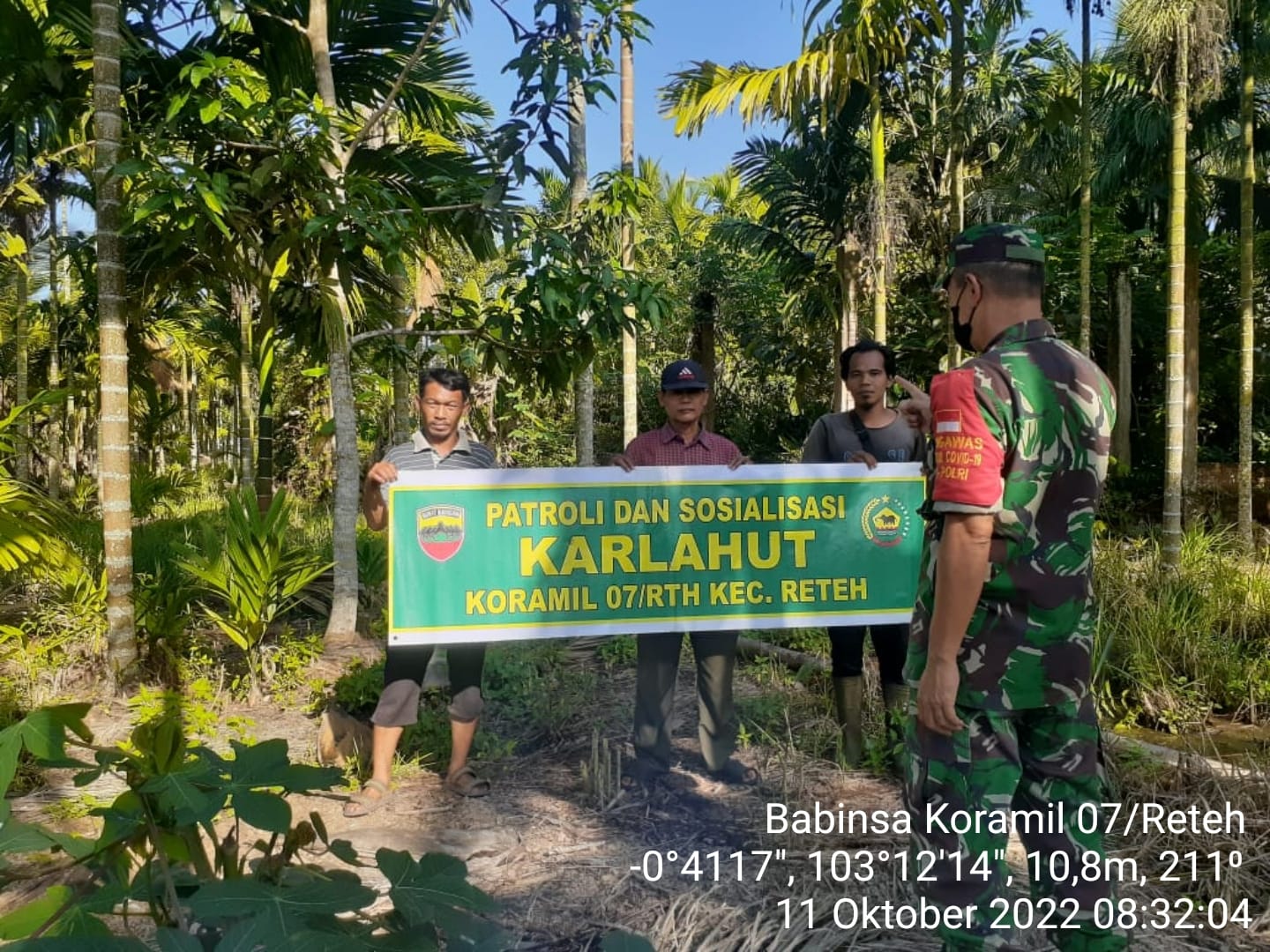 Patroli Karhutla Koramil 07/Reteh Terus Dilakukan Diwilayah