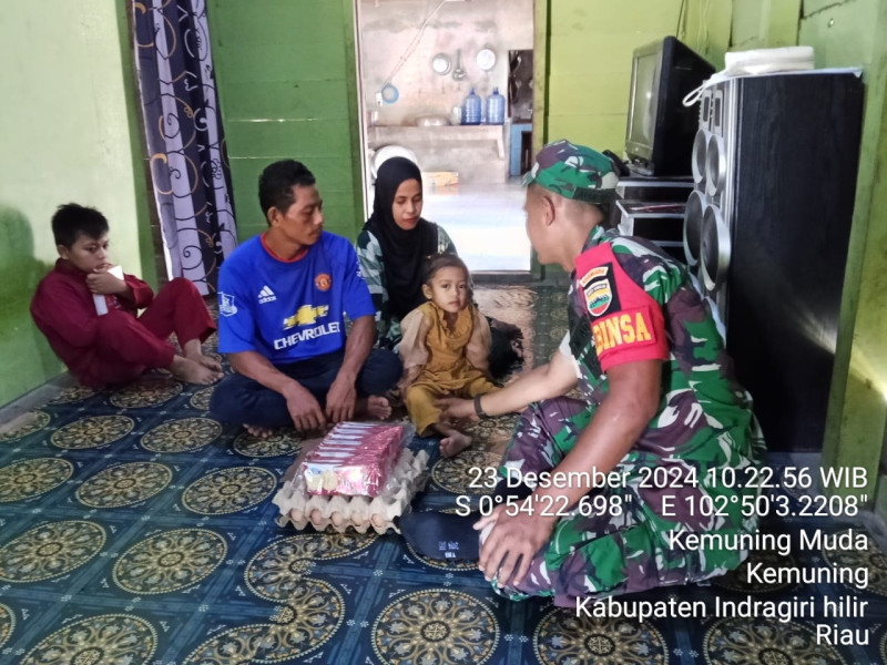 Koramil 09/Kemuning Gelar Peninjauan Stunting untuk Cegah Kekurangan Gizi pada Anak