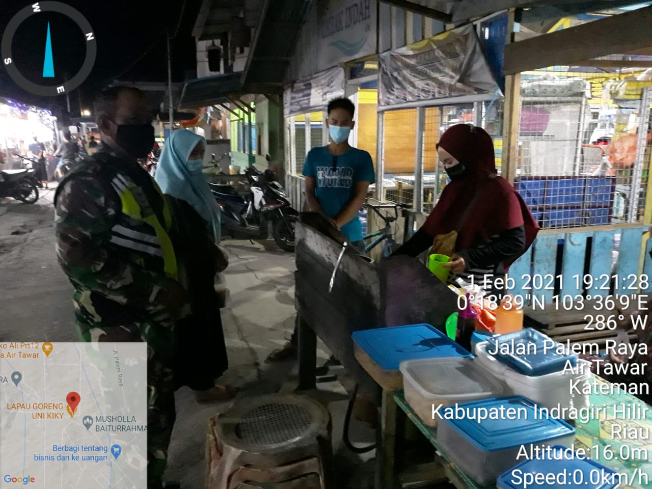 Personil Koramil 06/Kateman Lakukan Gakplin di Kelurahan Tagaraja