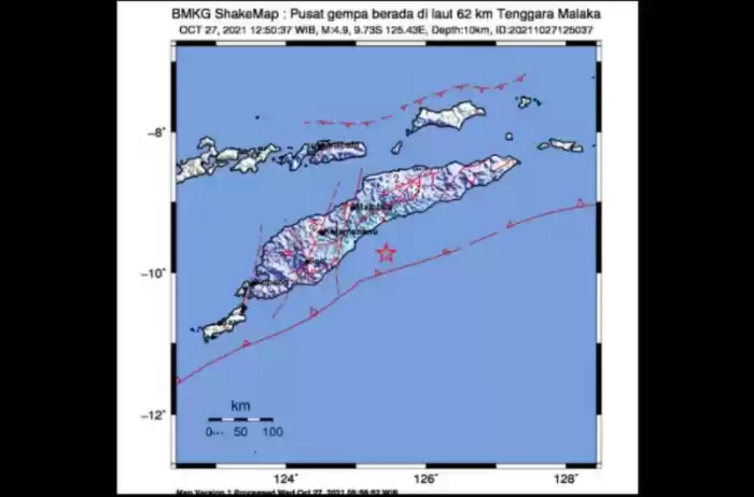 Gempa Berkekuatan M4,9 Guncang Malaka NTT
