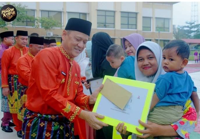 Pj Bupati Kampar Pimpin Upacara Dalam Rangka Hari Jadi Kabupaten Kampar Ke-74