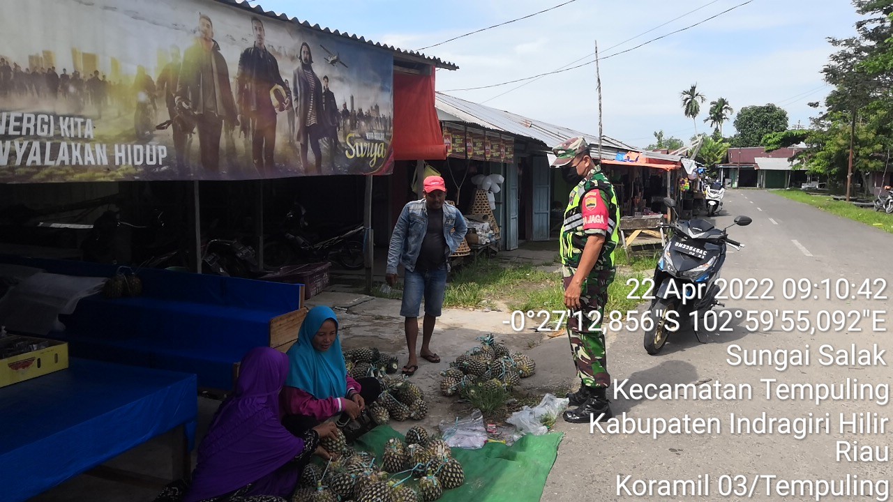 Edukasi Vaksin Terus Disampaikan Oleh Babinsa Koramil 03/Tempuling Melalui Komsos