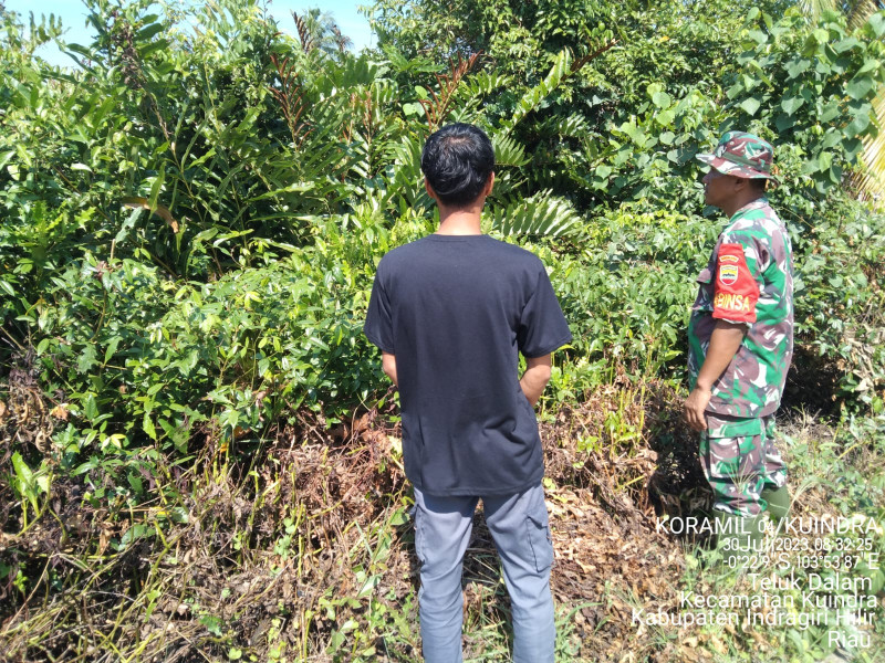 Giat Patroli Karhutla Bersama Babinsa Koramil 04/Kuindra