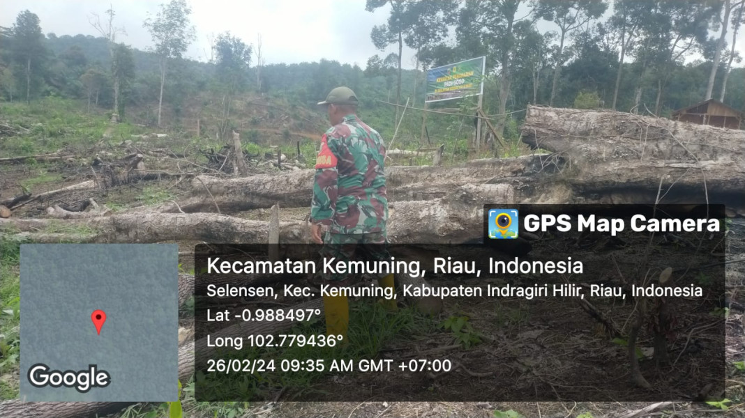 Dampingi Masyarakat, Babinsa Koramil 09/Kemuning Lakukan Penanaman Padi