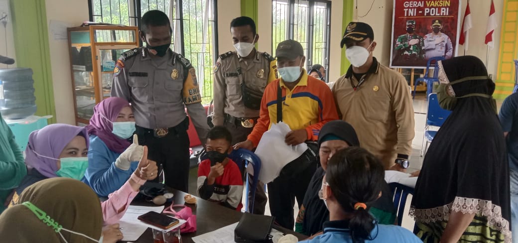 Pemdes Rambaian-GAS Terus Gencarkan Vaksinasi Covid-19