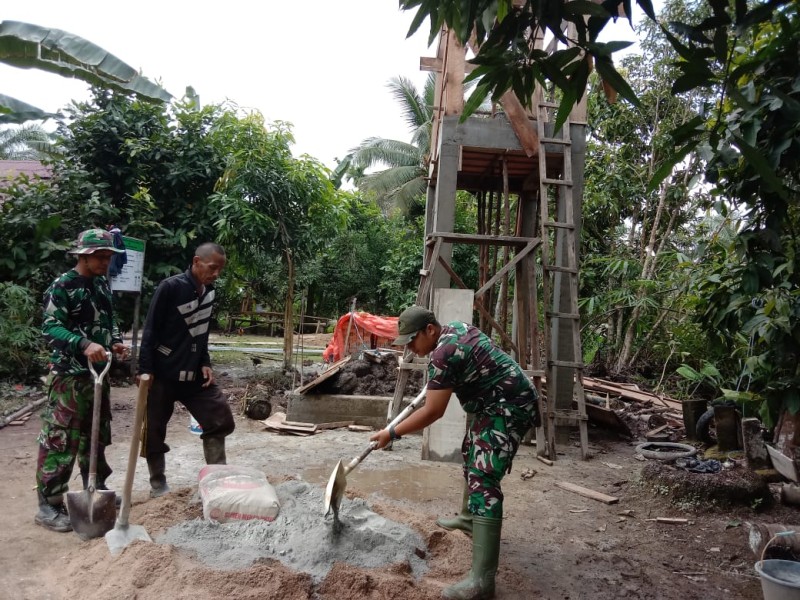 TMMD ke-123 Kodim 0314/Inhil, Koramil 09/Kemuning Komitmen Menghadirkan Akses Air Bersih untuk Masyarakat Desa Mumpa