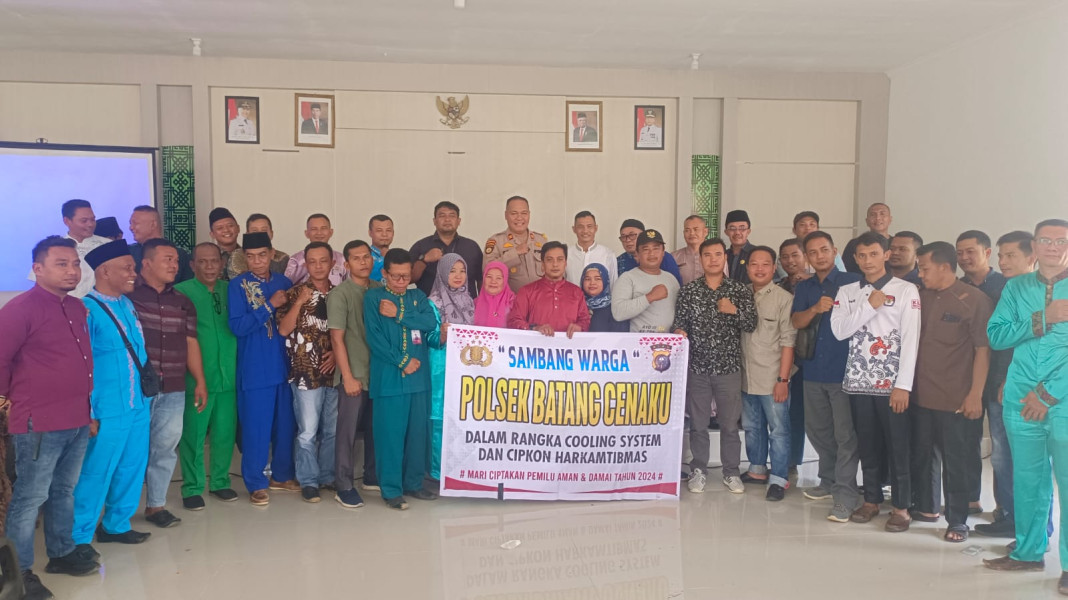 Polsek Batang Cenaku Gelar Deklarasi Netralitas Bersama Upika, Kades, PPK dan Panwascam