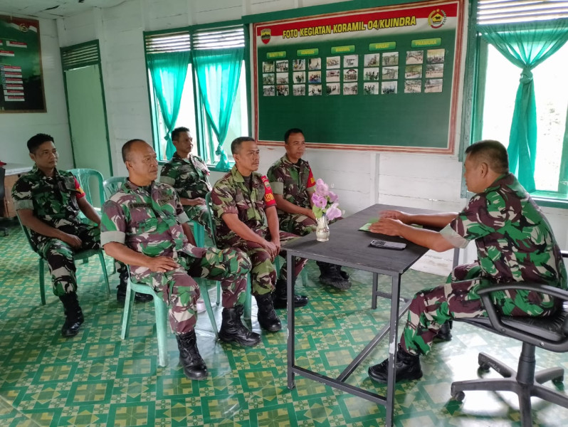 Agar Tetap Solid, Komandan Koramil Kapten Arh Sugiyono Berikan Arahan dan Petunjuk Kepada Anggota