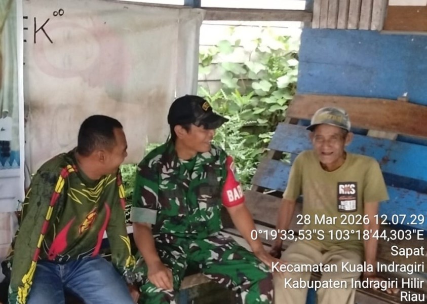 Rutinitas Babinsa Koramil 04/Kuindra Melakukan Komsos Bersama Warga Binaan