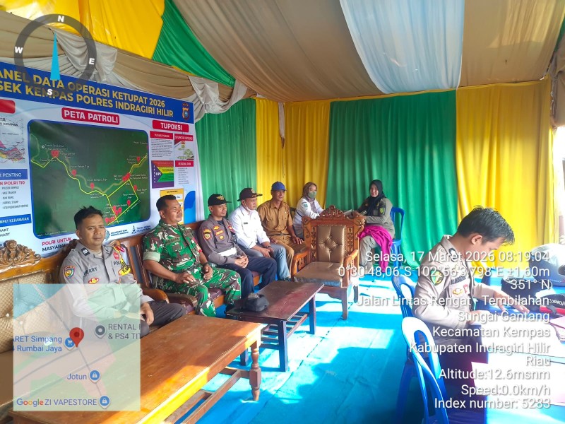 SERKA NG. SIPAYUNG BABINSA KORAMIL 03/TPL JAGA KEAMANAN DI POS PAM IDUL FITRI 1447 H KECAMATAN KEMPAS