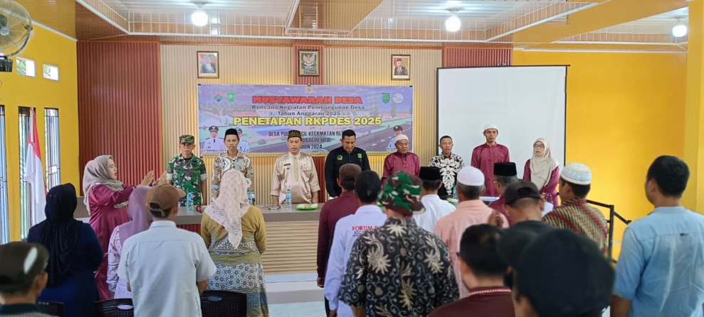 Wujudkan Pembangunan Desa, Babinsa Serda Ramli Dampingi Musyawarah Desa Dalam RKPDES