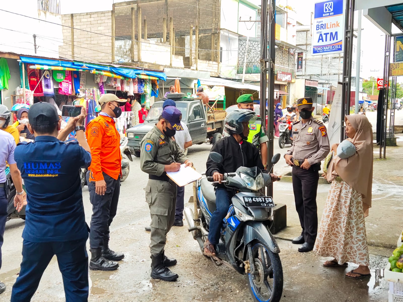 Polres Inhil Lakukan Patroli Dalam Rangka Disiplin Protokol Kesehatan