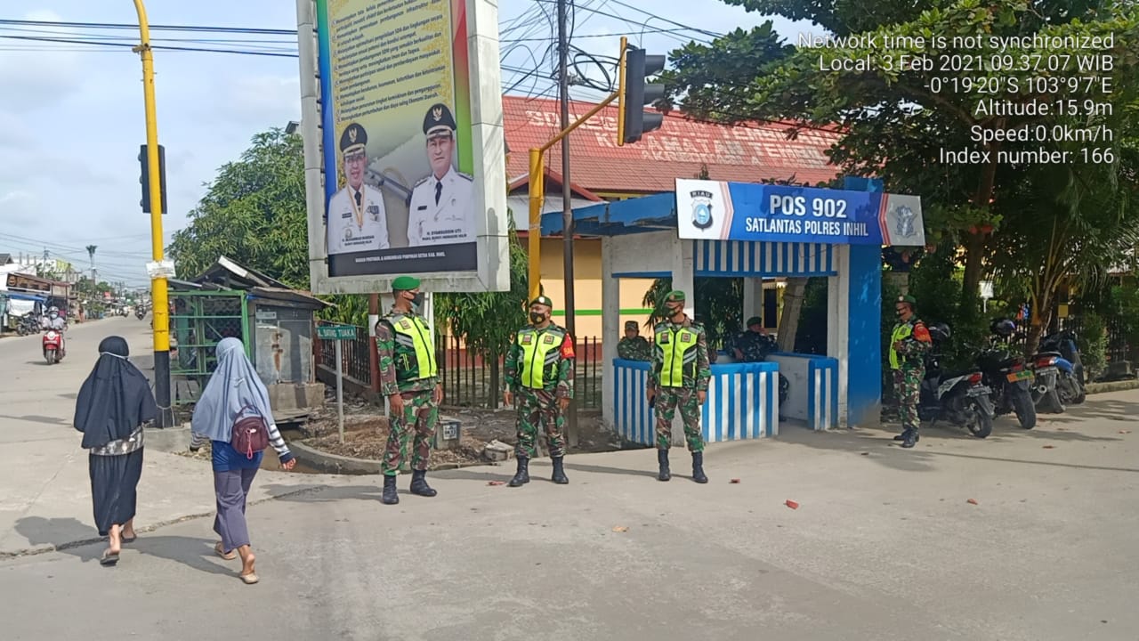Personil Koramil 12/Batang Tuaka Lakukan Patroli Gabungan Skala Besar di Tembilahan