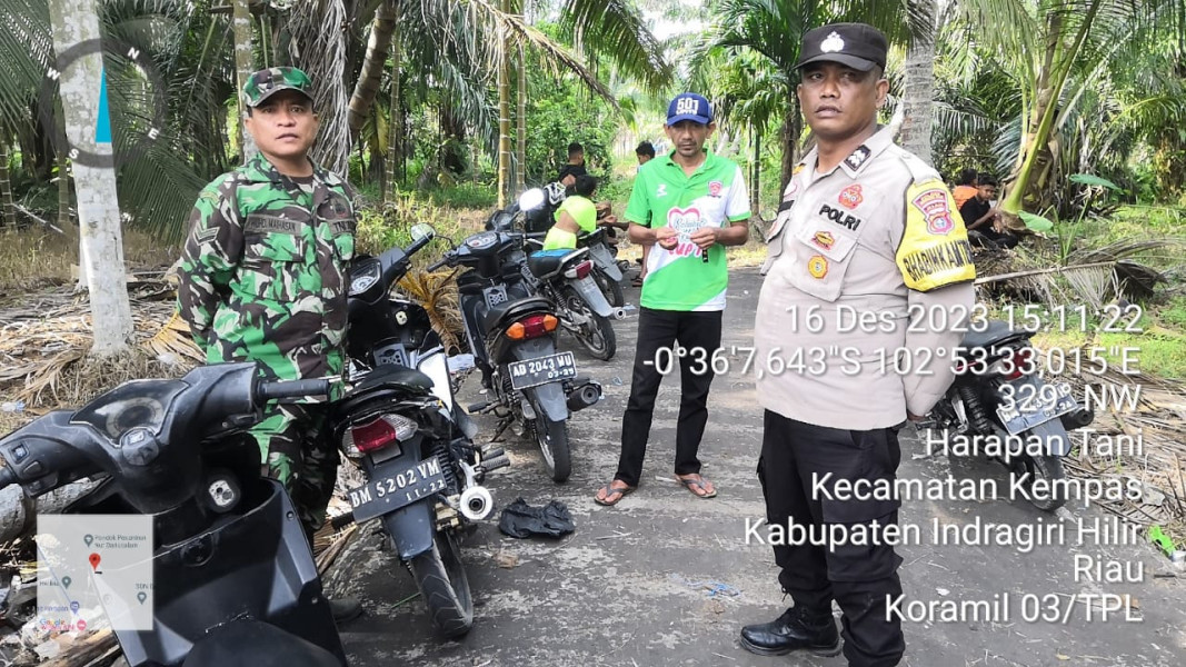 Kampanye Pemilu Sudah di Mulai, Babinsa 03/Tpl dan Bhabinkamtibmas Ingatkan Warga Jaga Keamanan