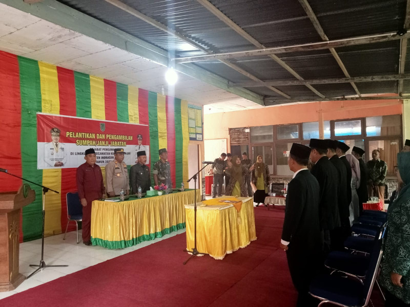 Danramil 04/Kuindra Turut Hadir Dalam Kegiatan Pelantikan dan Pengambilan Sumpah Jabatan Kecamatan Kuala Indragiri